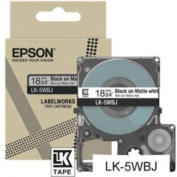 Cartucho de Tinta Original Epson LK-5WBJ Negro, Blanco