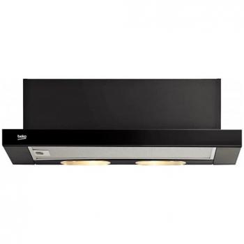 Campana extractora Beko CTB6250B de color negro con capacidad de extracción de 420 m³/h