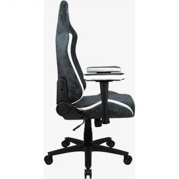 Silla Gaming Aerocool Crown AeroSuede Azul Negro Acero Con Asiento Acolchado