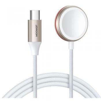 Cargador Inalámbrico Inductivo para Apple Watch con Cable USB-C de 1.2m, 3.5W, Blanco