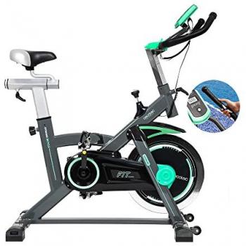 Bicicleta Estática Cecotec Extreme 20 X con Volante de Inercia de 20 Kg, Manillar Regulable, Sillón Amortiguado, Pantalla LCD y Soporte para Dispositivos