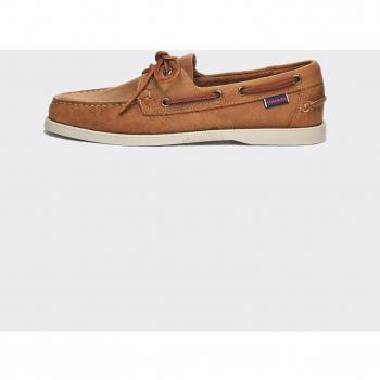 Sebago Docksides Crazy Dark Brown Nubuck Boat Shoes