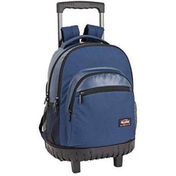 BlackFit8 Navy Blue Oficial Mochila Escolar Grande Con Ruedas 320x140x460mm