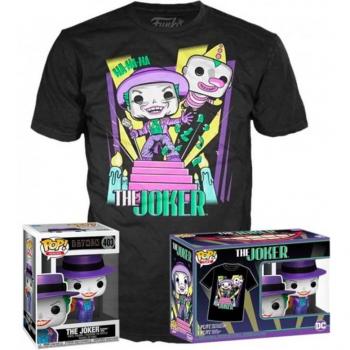 Funko Pop & Tee Pack DC Comics Batman The Joker + Camiseta L Negro