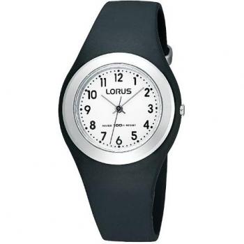 Lorus R2395FX9 Children's Analogue Black Resin Strap Watch