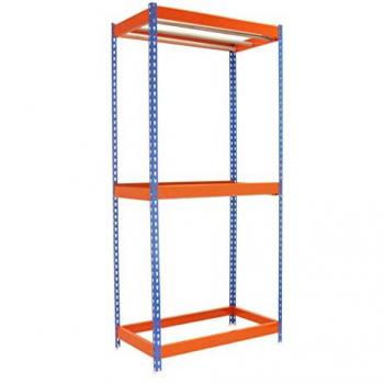 Estantería Simonclothing para prenda colgada Azul/Naranja 3000x1500x750 mm, capacidad de 30 Kgs, sin tornillos