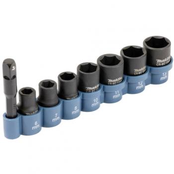 Makita Juego de vasos de impacto 1/4 8 piezas 6-13mm E-12289
