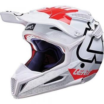 Casco de motocross Leatt GPX 5.5 Composite V15 - Blanco y Rojo (Tamaño L)