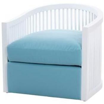 Sillón Ergonómico Caoba Blanco y Azul Trondheim 83x80x90 cm - Diseño Elegante de Adda Home