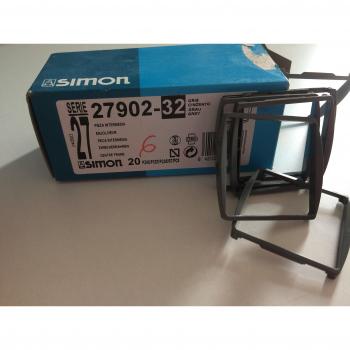 Simon simon 27 - Pieza intermedia módulo ancho serie 27 gris