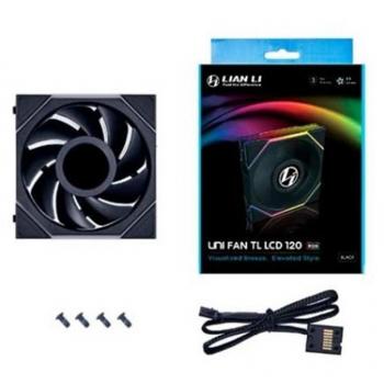 Ventilador Lian Li Unifan TL LCD 120x120 Negro - Alta Velocidad