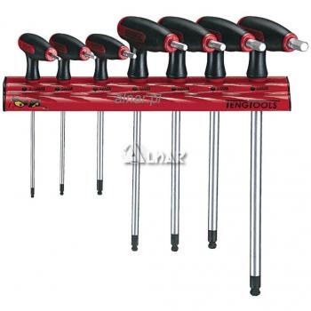 Juego de 7 llaves hexagonales con mango en T, pulgadas WRHEX07AF