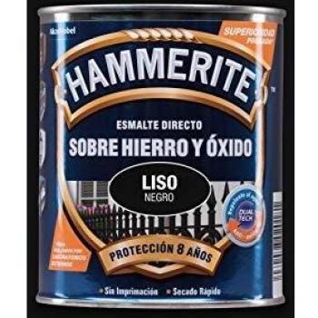 Esmalte Para Metal Hammerite Liso Brillante Negro 750ml