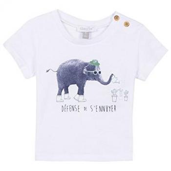 Absorba T-Shirt MC, Camiseta para Bebés, Blanc