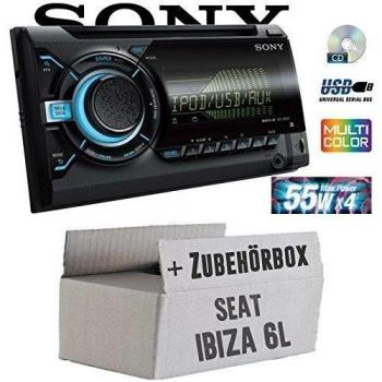 Seat Ibiza 6L - Sony WX800UI - 2DIN CD/MP3/USB Autoradio - Einbauset