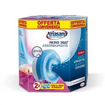 Ricarica Tab Aromática de Lavanda para Dispositivo Ariasana Aero 360° - Bipack 2 x 450g, Absorción de Humedad y Eliminación de Olores