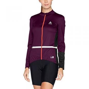 Odlo Mistral Logic Jacket Chaquetas, Mujer, Pickled Beet-Bandeja, Color Negro, Extra-Large