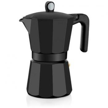 Cafetera Monix de aluminio para inducción Noir 9 tazas