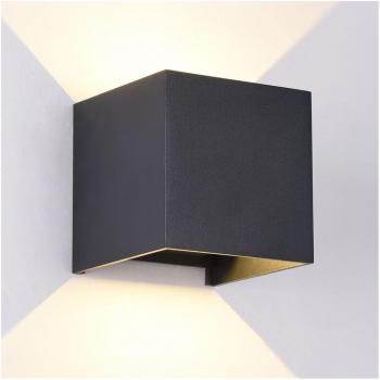 Aplique LED IP54 Cube 2x5W 3000K Antracita
