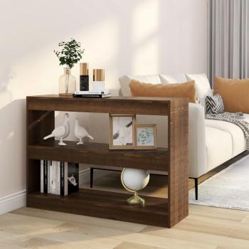 Estantería/divisor de espacios 100x30x72 cm en Blanco, Negro y Roble Sonoma, Mueble de Almacenaje para Oficina, Estudio y Dormitorio - Estantería/Librería/Mueble de Almacenamiento