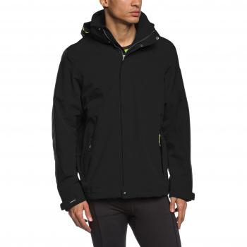 Killtec Funktionsjacke mit Abzipbarer Kapuze Xenios - Chubasquero para hombre, color negro, talla DE: 5XL