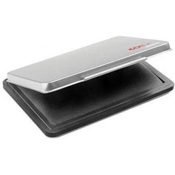 Tampón COLOP Micro M2, cojín de tinta de alta calidad en metal, negro (110 x 70 mm)