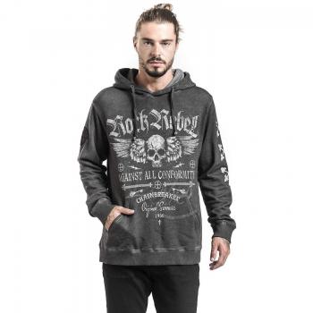 Rock Rebel by EMP Bodies Sudadera con Capucha Gris M