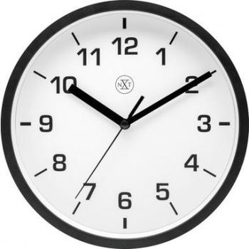 Reloj de Pared NXT 20cm Plástico Negro con Esfera Blanca
