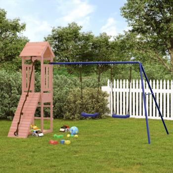 Parque infantil de exterior madera maciza Douglas Marrón vidaXL