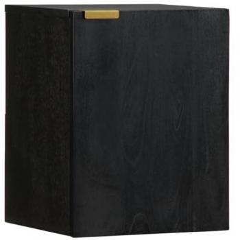 Mueble de baño colgante madera de ingeniería negro 38x33x48 cm