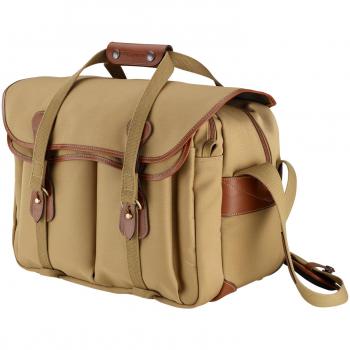 Billingham 445 - Bolsa de lienzo con bordes de cuero para cámara réflex, color caqui