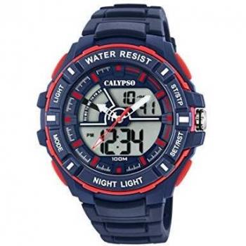 Reloj Calypso Street Style K5769/2 para Hombre con Correa de Caucho Azul y Caja Multicolor