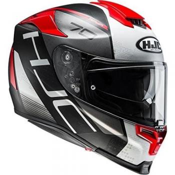 HJC Helmets 2430_25628 HJC RPHA70 Vias Mc1SF M, Hombre, Rojo/Blanco, Medium