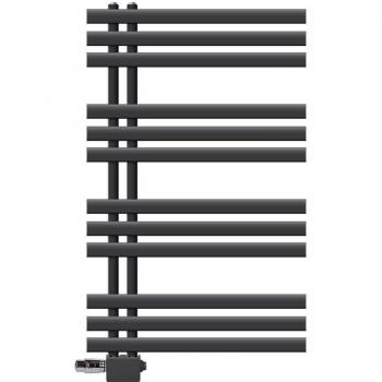 Radiador Toallero de Diseño Iron EM 600x1000mm Antracita con Termostato y Kit de Montaje Universal