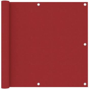 Pantalla de balcón roja 90x400 cm en tela Oxford