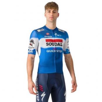 Castelli Maillot de Manga Corta Competizione 3 Soudal Quick-Step 2024, color azul, talla L