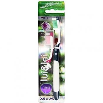 Cepillo de Dientes Clendy Él & Ella con Cabezas Intercambiables 1 Unidad