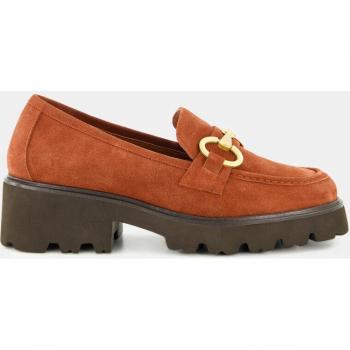 Mocasines de mujer en serraje con adorno de estribo - Línea Comfort