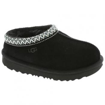 UGG Toddler Tasman II Black Suede Slippers & Slides, Size 28.5 (11T)