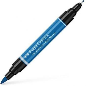 Rotulador Pitt Artist Pen Doble Punta Tinta China Faber-Castell Azul Ftalocianina 110