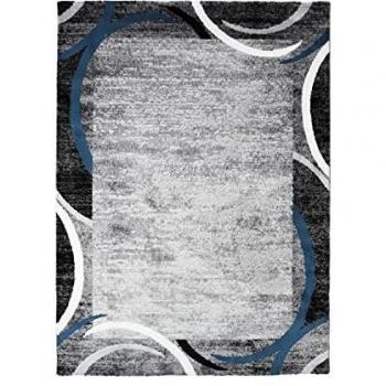Alfombra de salón de polipropileno - 120 x 170 cm - Azul