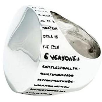 Anillo de Plata para Mujer Demaria DMHRA007-B con Grabado Textual - Talla 12