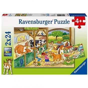 Puzzle Ravensburger - Vida en la Granja, 2x24 Piezas para Niños