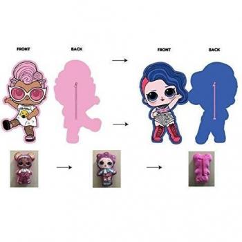 LOL SURPRISE Cojin 3D Reversible Referencia Textiles del hogar Unisex Adulto, Multicolor