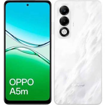 Smartphone OPPO A5M 8GB RAM 256GB Almacenamiento 6.67 HD+ IP65 Snapdragon 6s Batería 6000mAh Carga Rápida 45W Blanco
