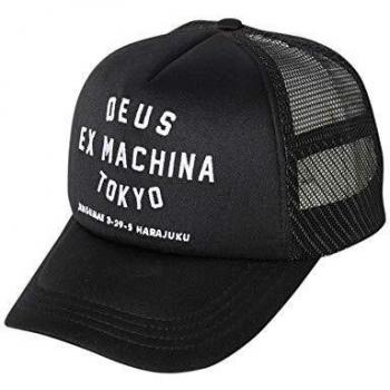 Gorra Trucker Unisex Deus Ex Machina Tokio Negra Talla Única de Poliéster