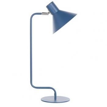 Lámpara de mesa ajustable de metal azul 51 cm con pantalla cónica y interruptor on-off