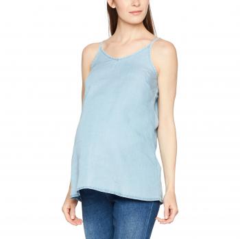 MAMALICIOUS Mlfarley Strap Woven, Top Premamá para Mujer, Azul