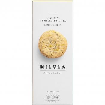 Milola Galletas Artesanas de Limón y Semillas de Chía Sin Gluten 140g