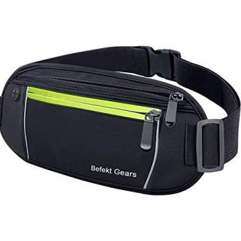 Befekt Gears Riñonera Deportiva, Riñonera Running Mujer Hombre Impermeable con Bandas Reflectantes Agujero del Auricular Ideal para 6,5 Pulgadas de móvil Phone XS MAX/X, Xiaomi, Huawei etc.